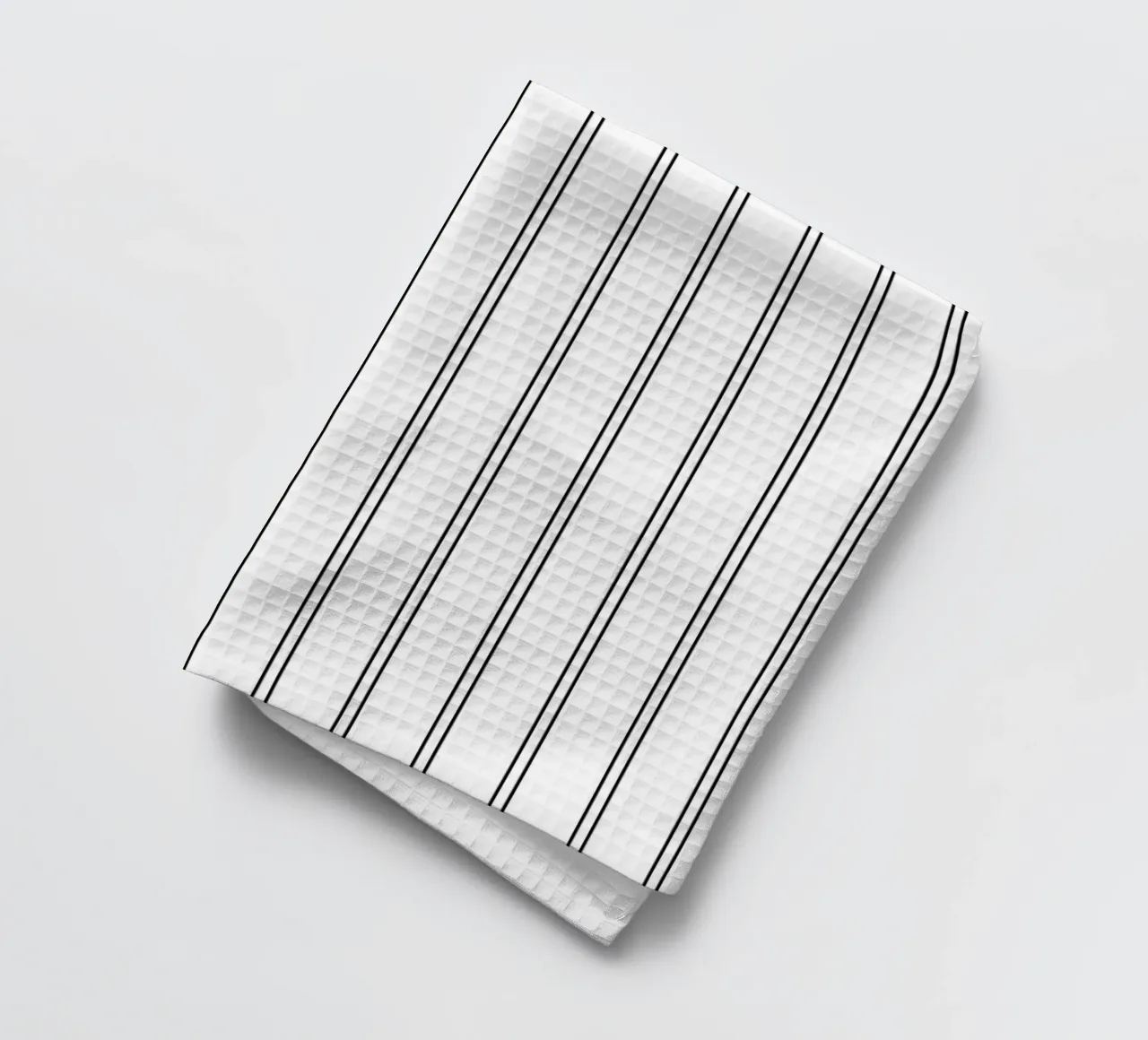 Minimal Basic Classic Doppie strisce nere su bianco canovaccio da cucina da Beauty in Simplicity