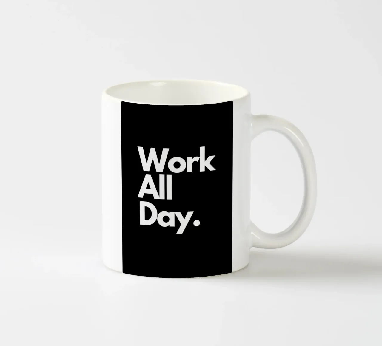 Work All Day tazza in ceramica da Type & Tape