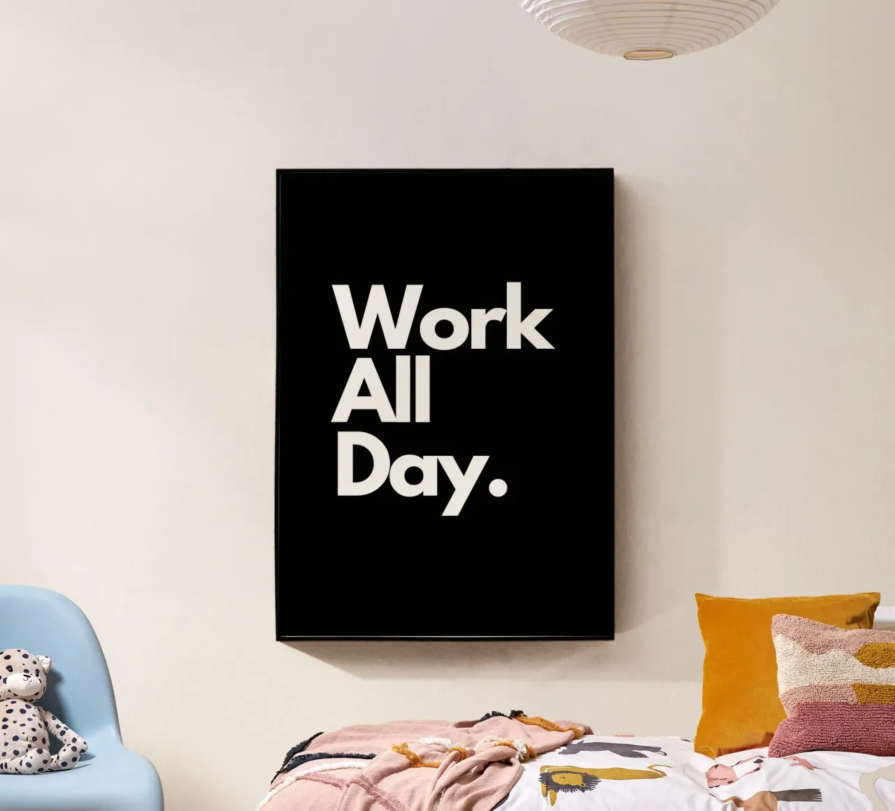 Work All Day plexiglass da Type & Tape