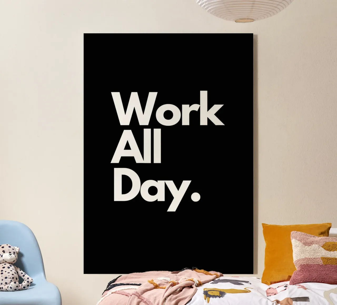 Work All Day plexiglass da Type & Tape