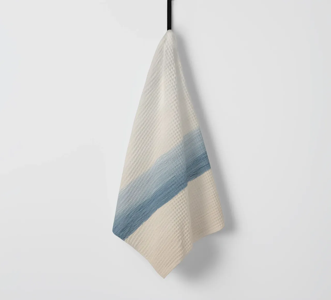 Tableau océanique minimaliste en beige & bleu torchon de Euphoria Theresa
