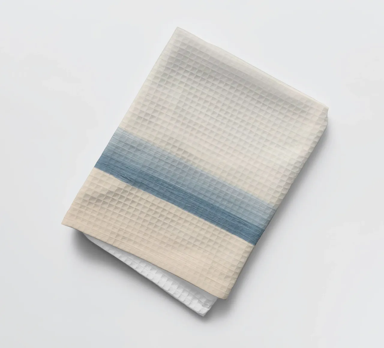Tableau océanique minimaliste en beige & bleu torchon de Euphoria Theresa
