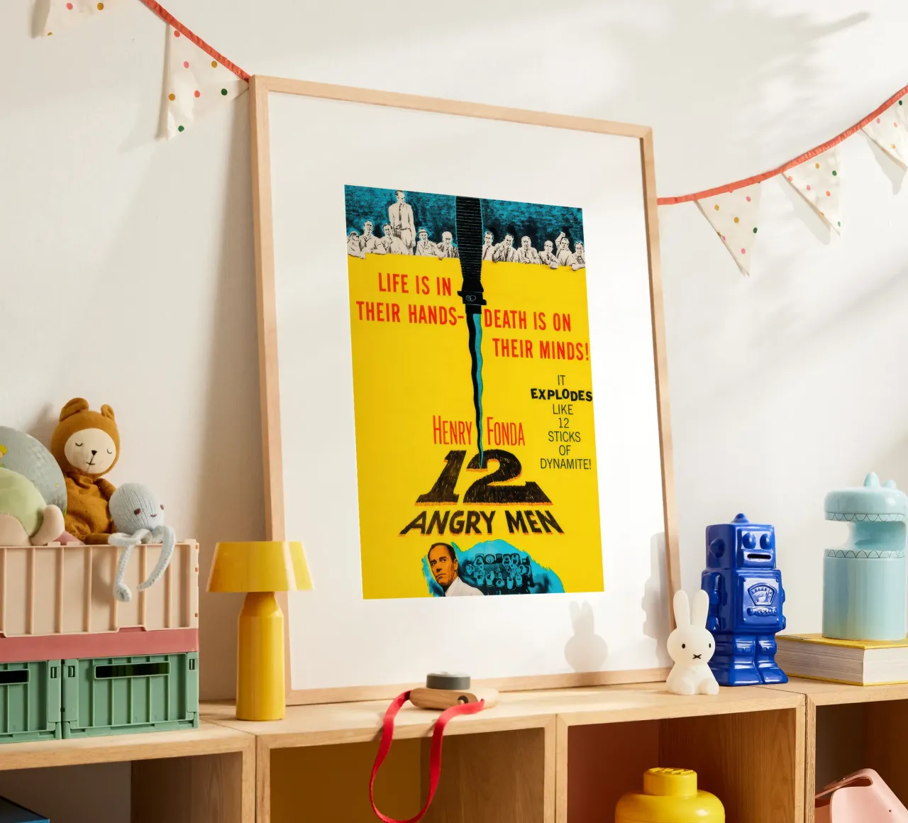12 uomini arrabbiati poster con telaio in legno da Melissa