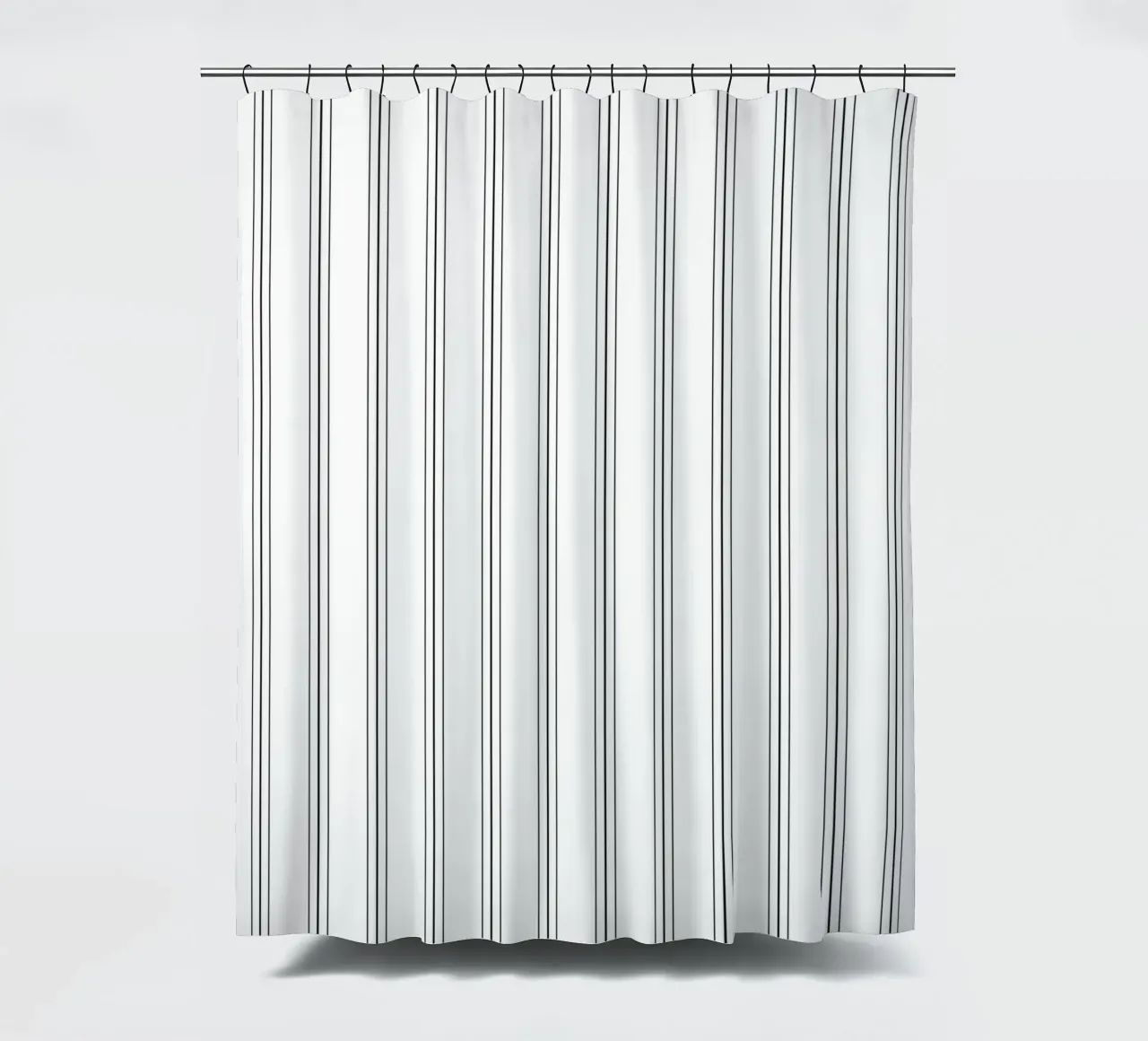 Minimal Classic Scandi a righe miste | Nero su bianco tenda da doccia da Beauty in Simplicity