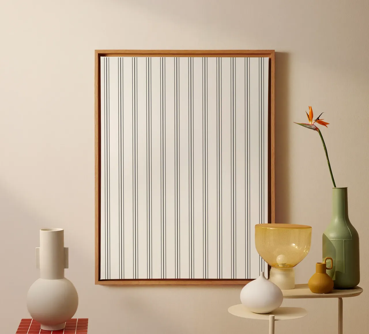 Minimal Classic Scandi a righe miste | Nero su bianco tela da Beauty in Simplicity