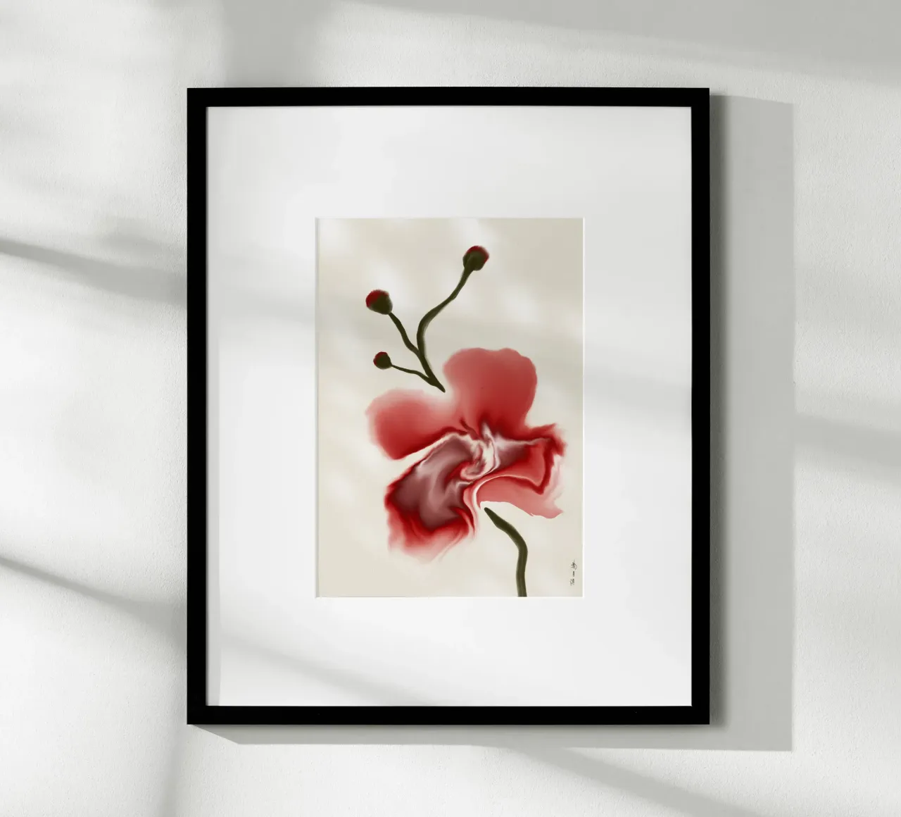 Red Orchid poster con telaio in alluminio da Tida vom Weg