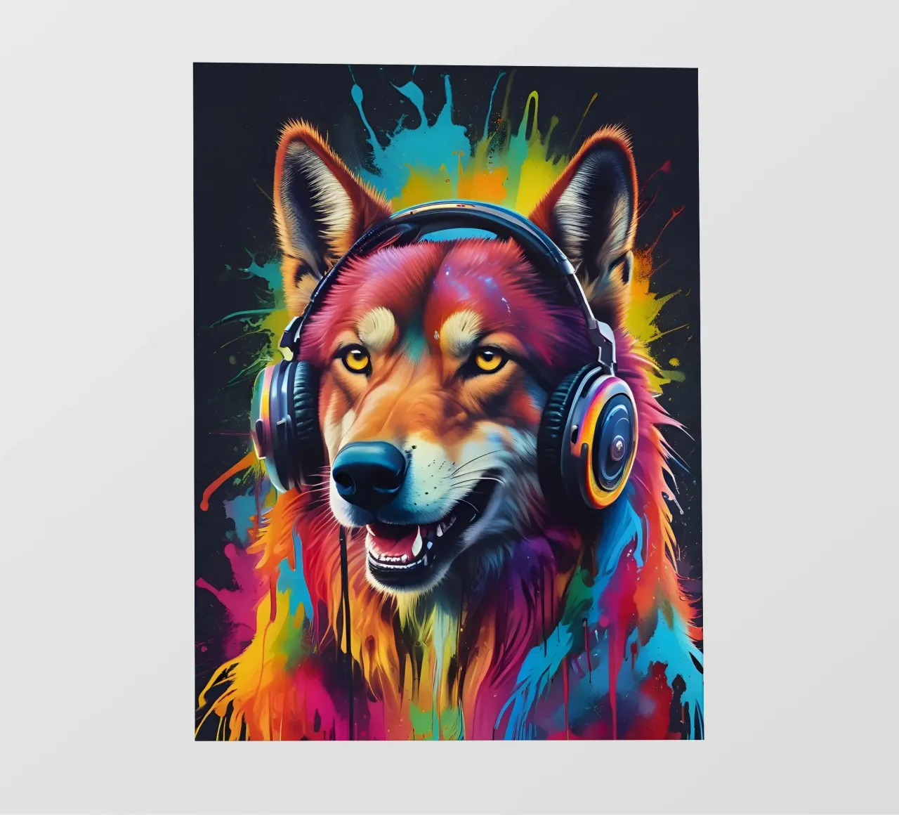 Cuffie colorate wolf ih telo in pvc da MakArena