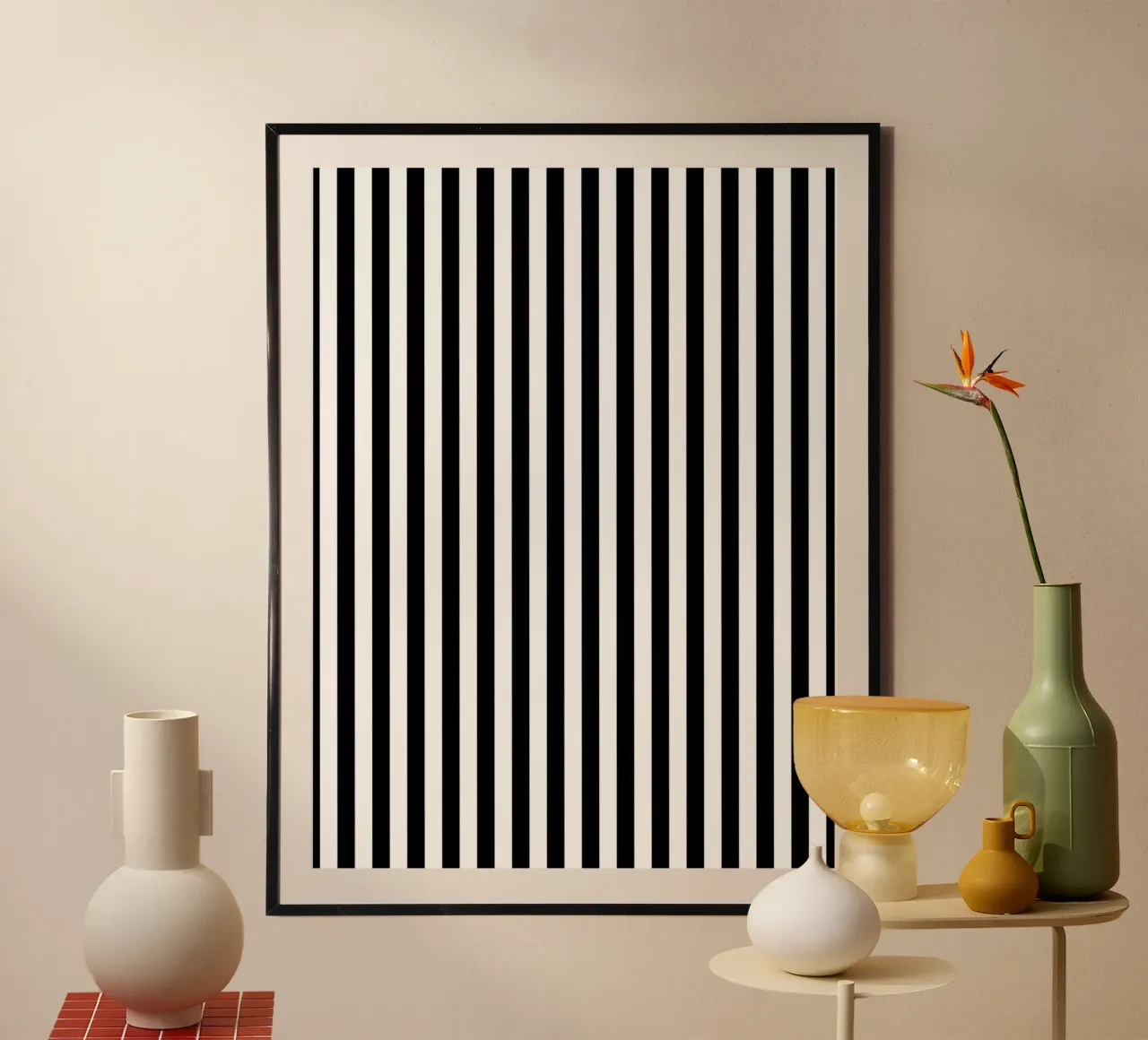 Minimal Basic Bold Stripes 1 | Noir sur blanc poster de Beauty in Simplicity