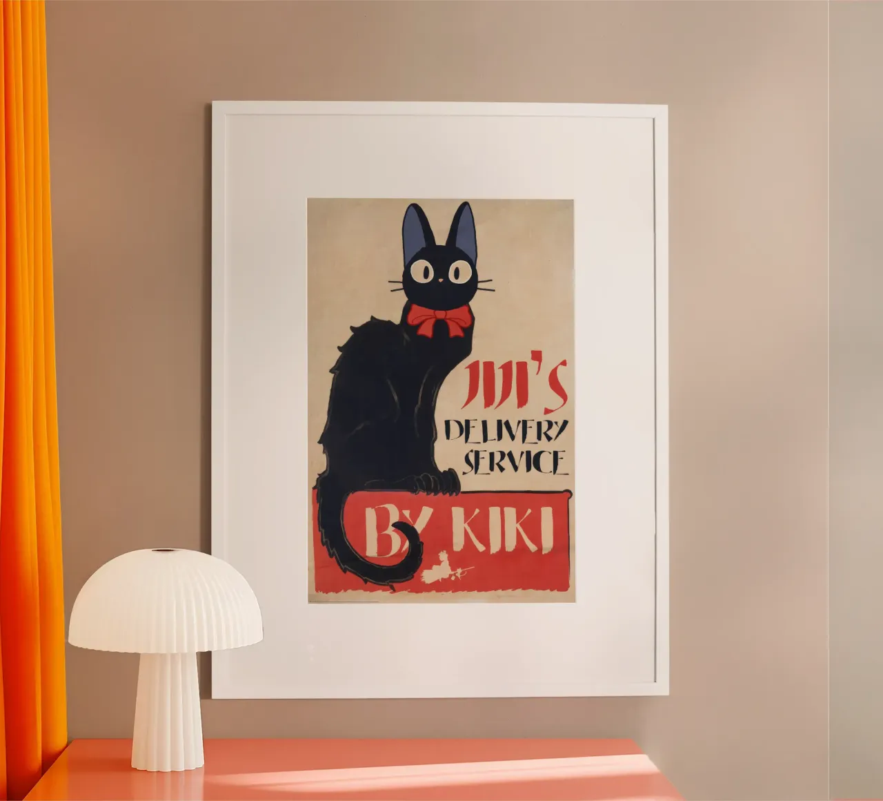 Servizio di consegna Jiji poster con telaio in plastica da Melissa