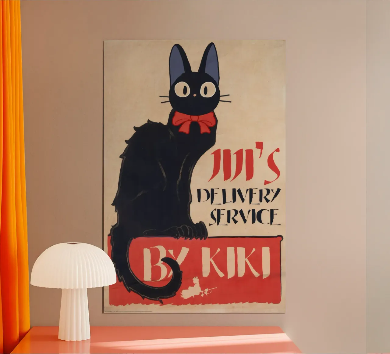 Servizio di consegna Jiji poster con telaio in plastica da Melissa