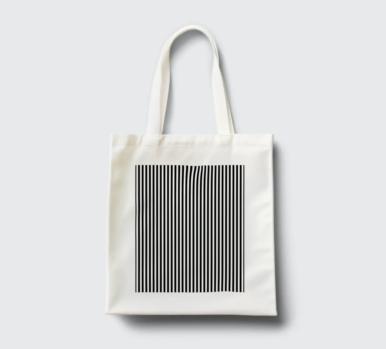 Minimal Basic Bold Stripes 2 | Nero su bianco borsa in juta da Beauty in Simplicity