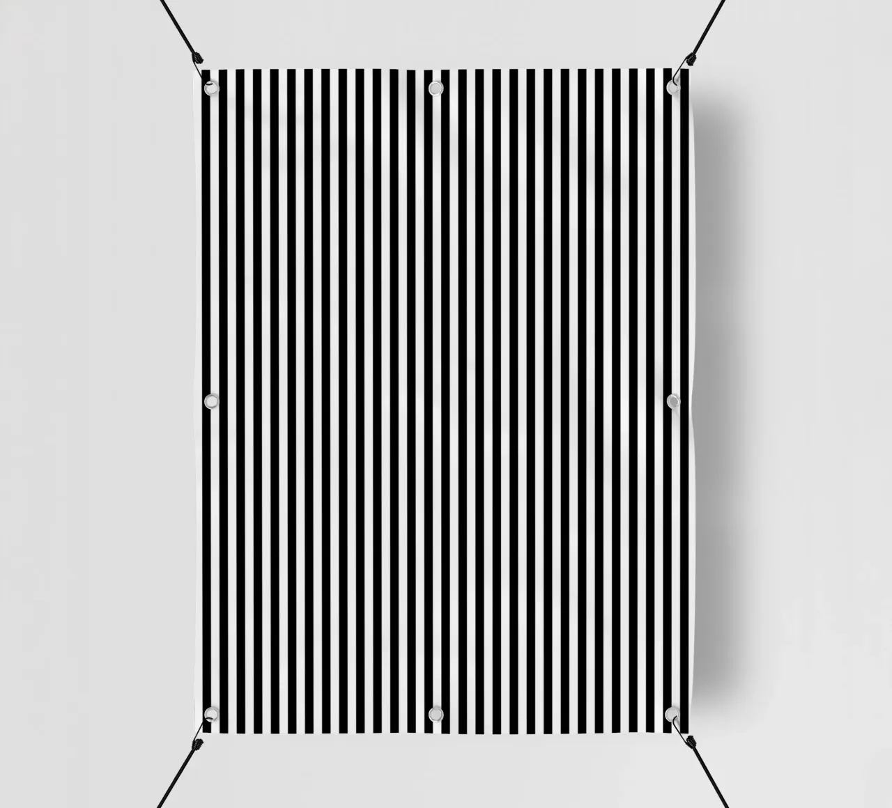 Minimal Basic Bold Stripes 2 | Nero su bianco telo in pvc da Beauty in Simplicity