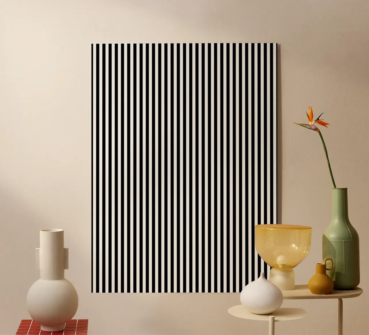 Minimal Basic Bold Stripes 2 | Nero su bianco plexiglass da Beauty in Simplicity