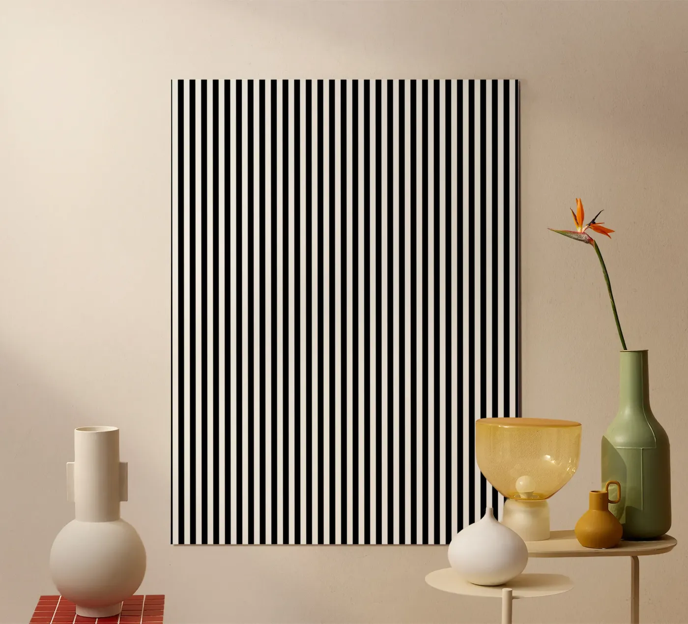 Minimal Basic Bold Stripes 2 | Nero su bianco poster da Beauty in Simplicity