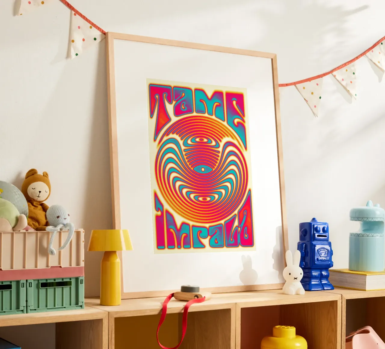 tame impala sergi delgado psyco poster con telaio in legno da Melissa