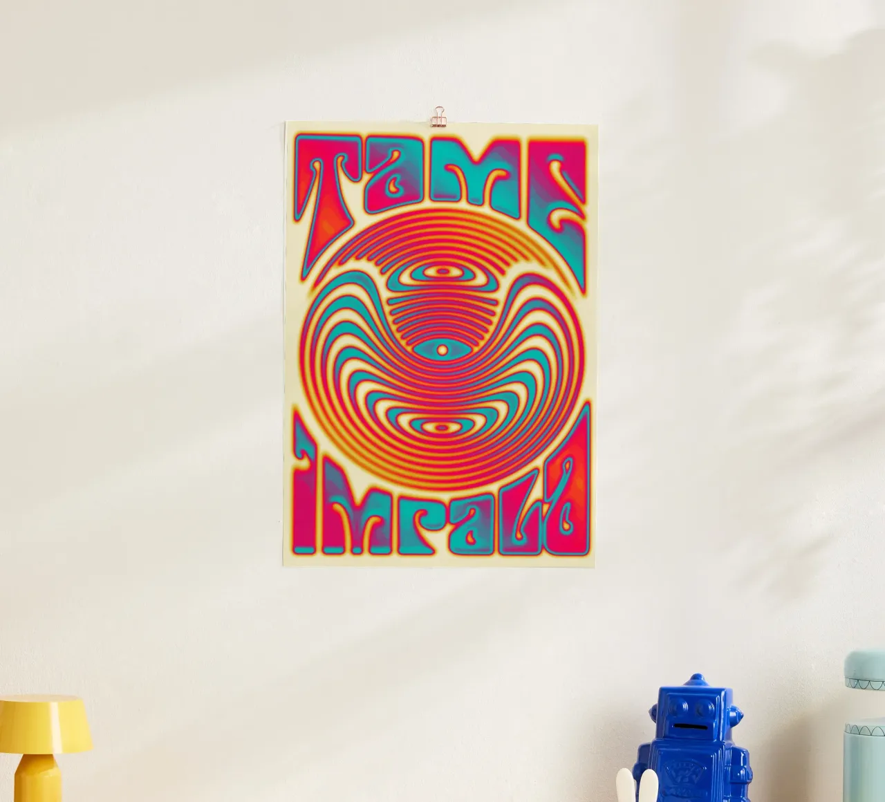 tame impala sergi delgado psyco poster con telaio in legno da Melissa