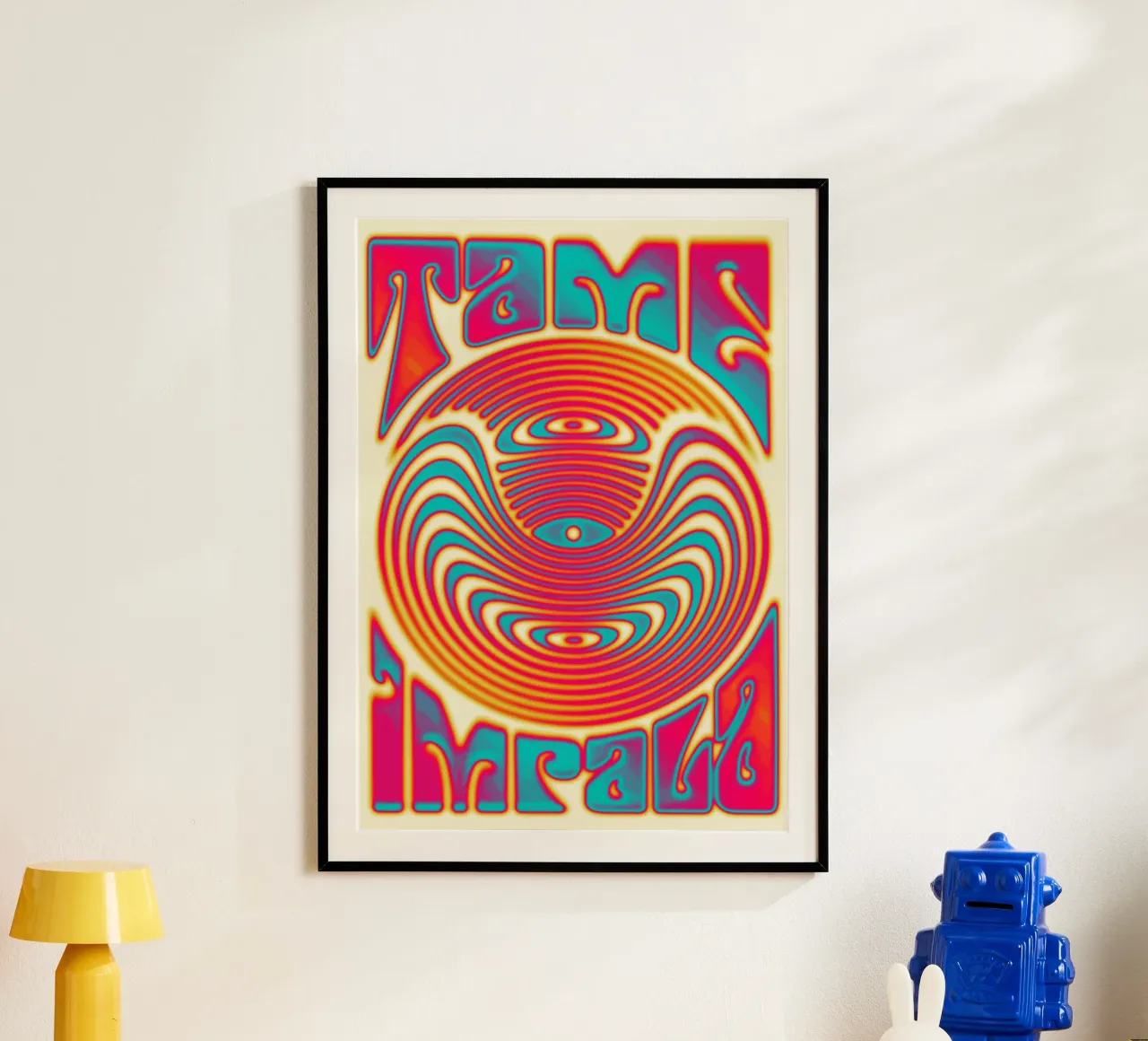 tame impala sergi delgado psyco poster con telaio in legno da Melissa