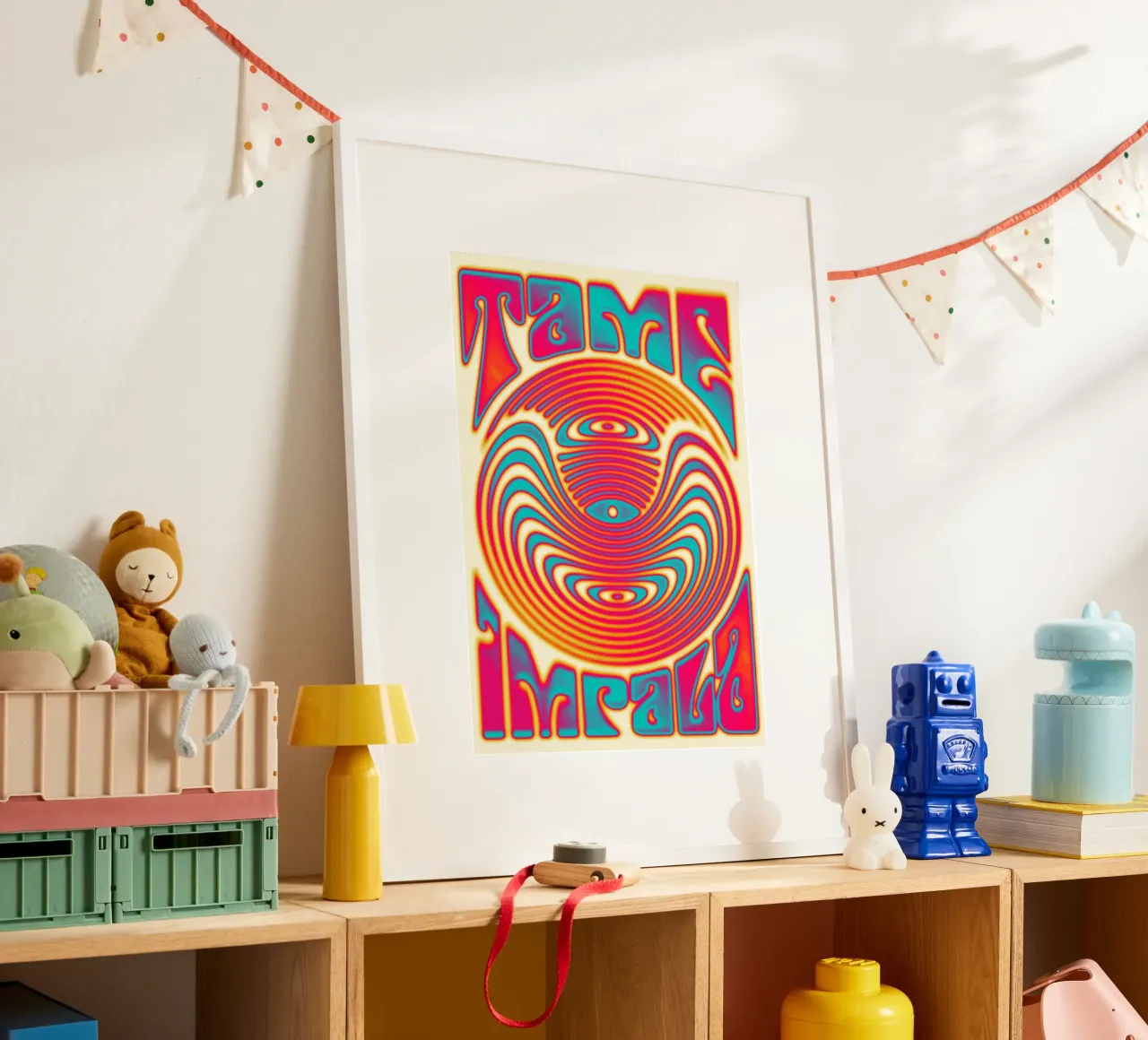 tame impala sergi delgado psyco poster con telaio in legno da Melissa