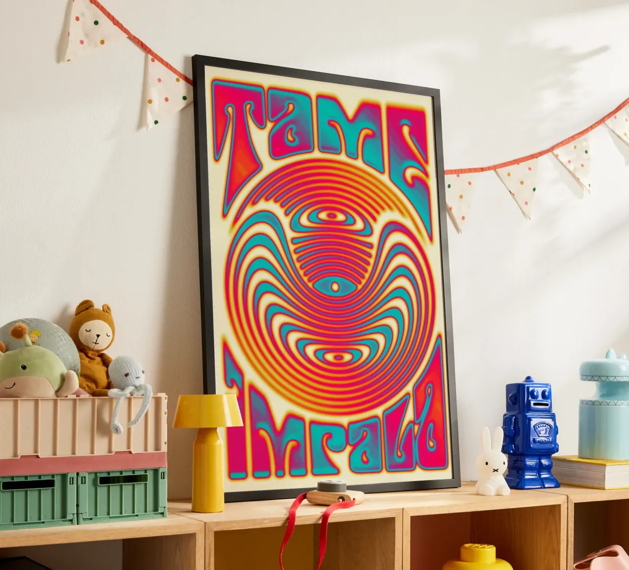 tame impala sergi delgado psyco poster con telaio in legno da Melissa