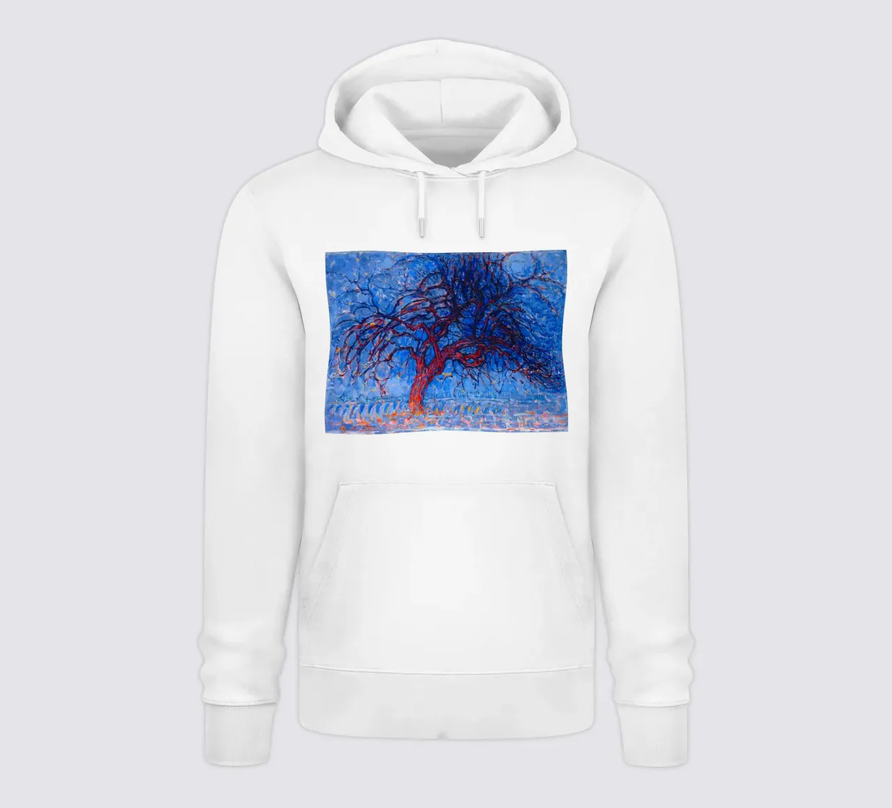 Piet Mondrian - Evening; Red Tree felpa con cappuccio da apoloprints