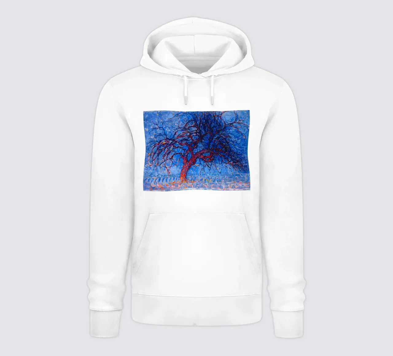 Piet Mondrian - Evening; Red Tree felpa con cappuccio da apoloprints