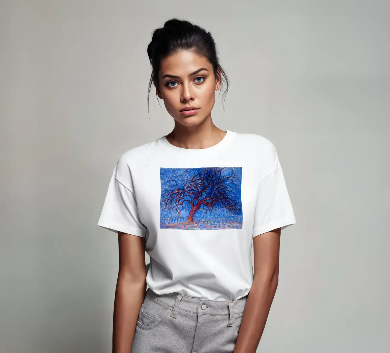 Piet Mondrian - Evening; Red Tree t-shirt da apoloprints
