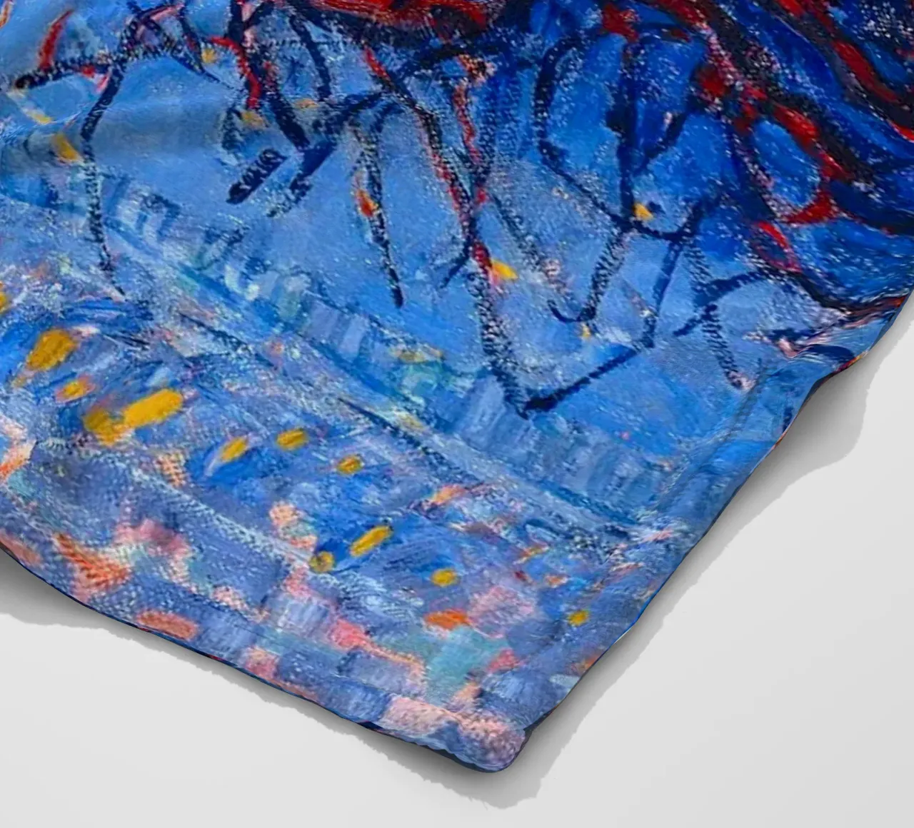 Piet Mondrian - Evening; Red Tree coperta in pile da apoloprints