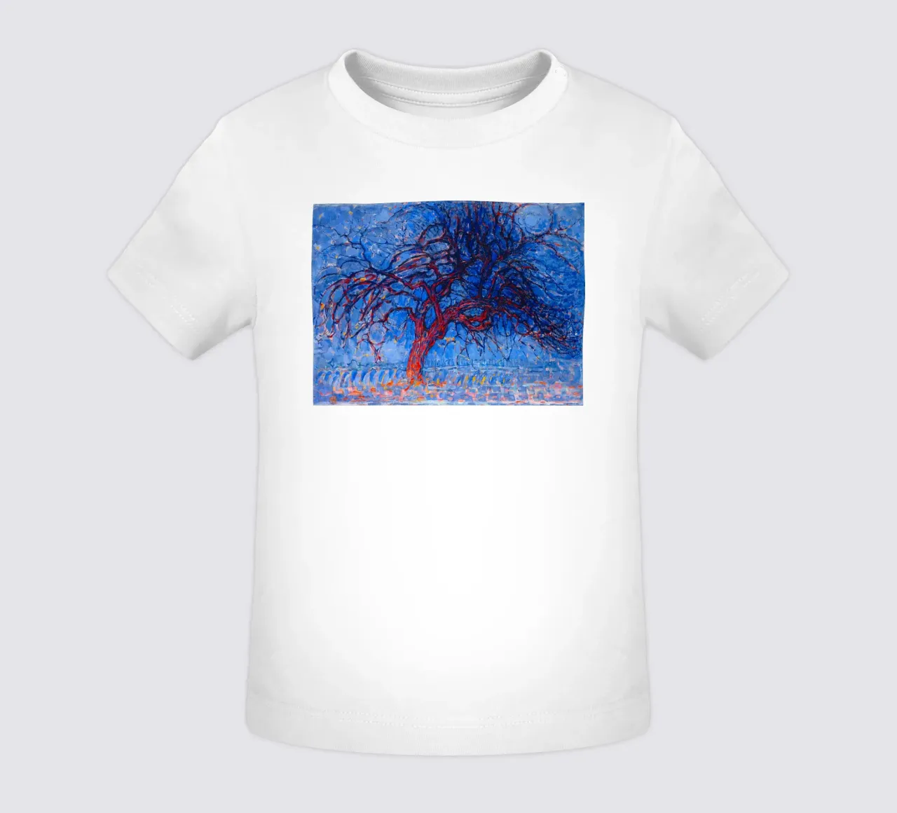 Piet Mondrian - Evening; Red Tree maglietta neonato da apoloprints