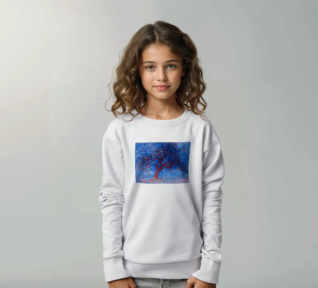 Piet Mondrian - Evening; Red Tree felpa bambino da apoloprints