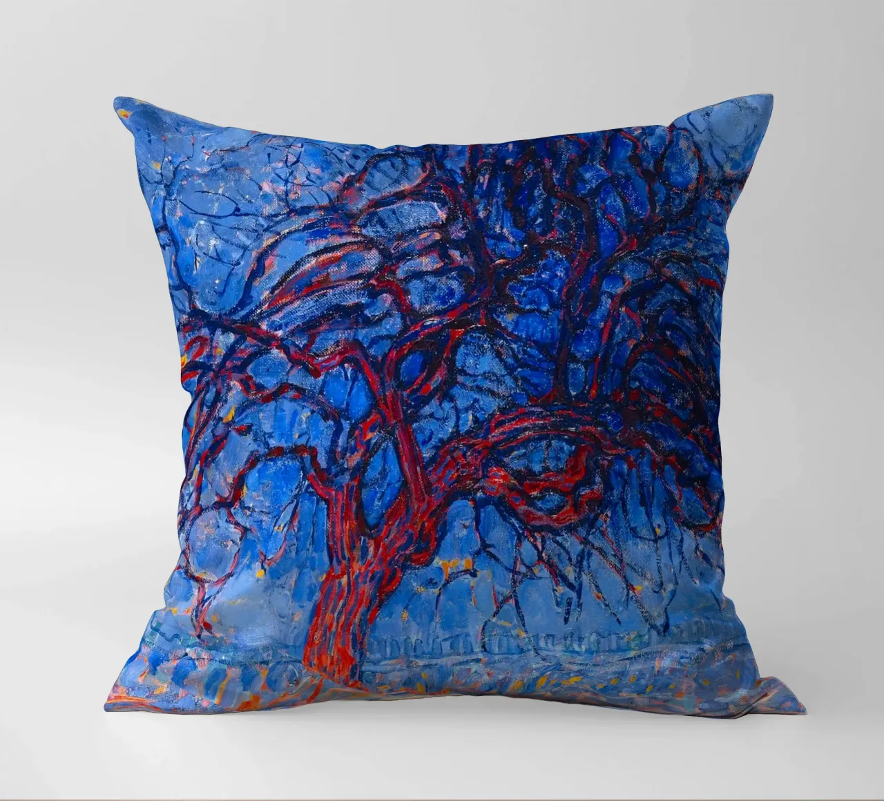 Piet Mondrian - Evening; Red Tree cuscino da apoloprints