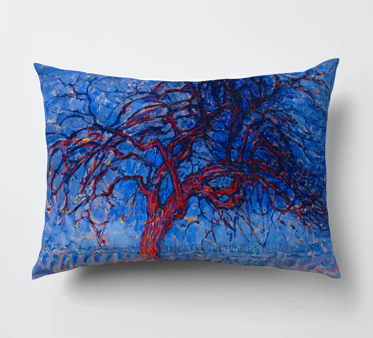 Piet Mondrian - Evening; Red Tree cuscino da apoloprints