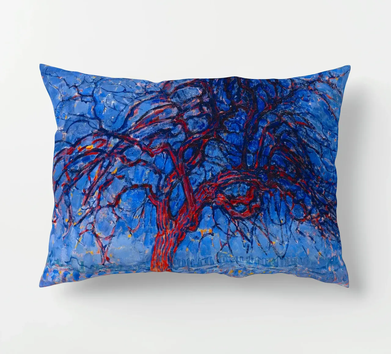Piet Mondrian - Evening; Red Tree cuscino da apoloprints