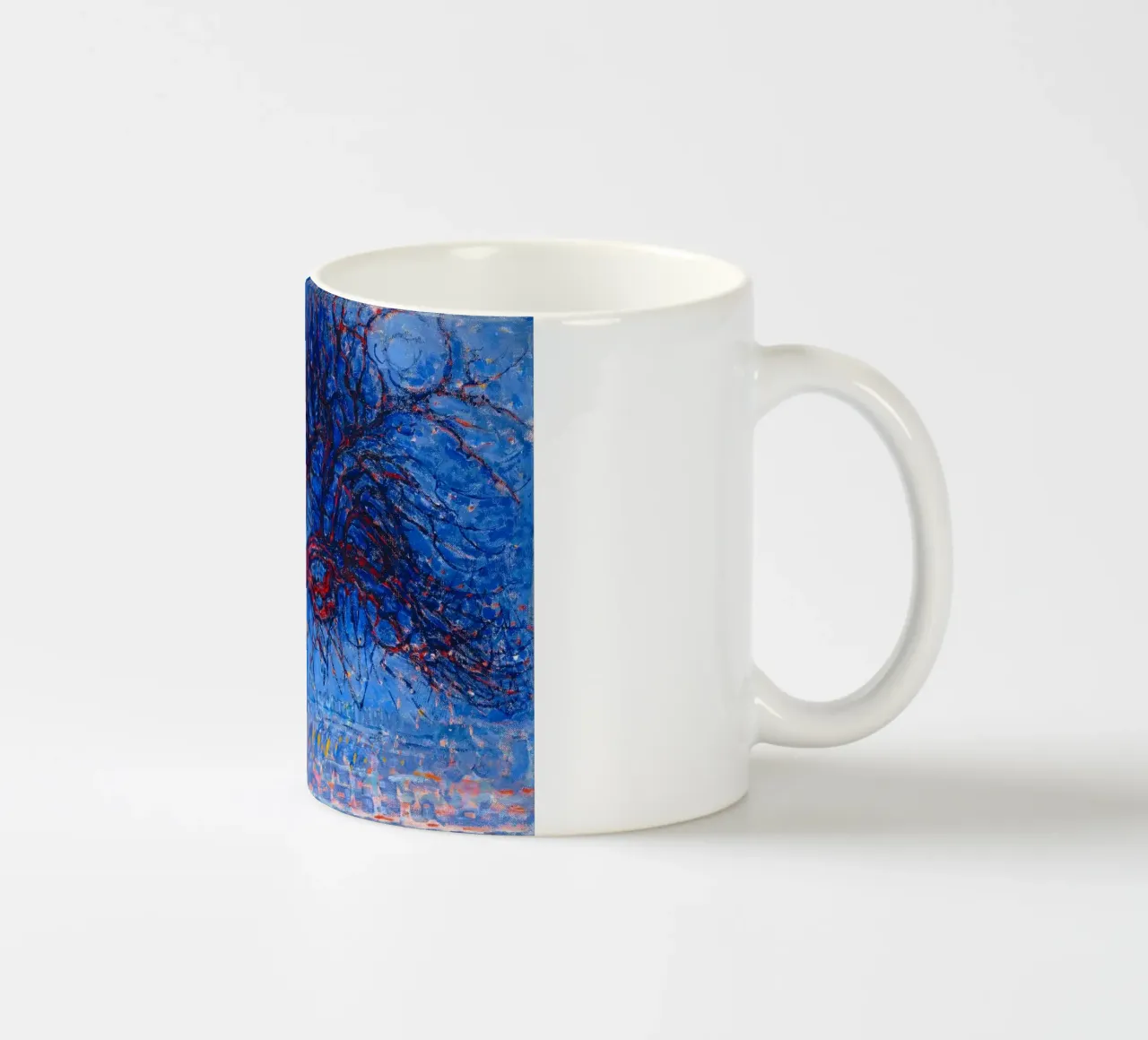 Piet Mondrian - Evening; Red Tree tazza in ceramica da apoloprints