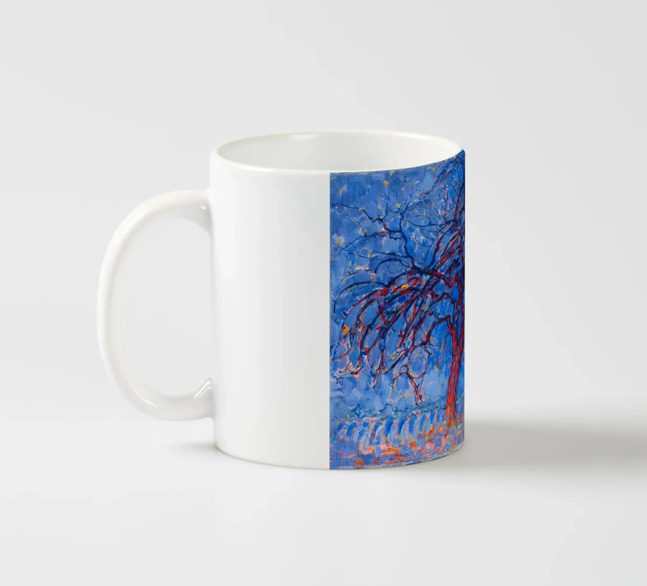 Piet Mondrian - Evening; Red Tree tazza in ceramica da apoloprints