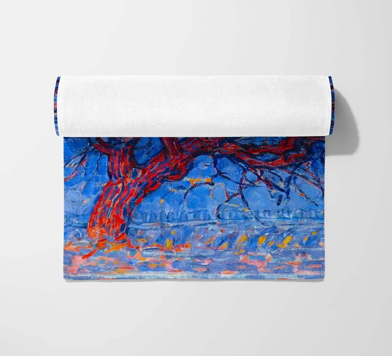 Piet Mondrian - Evening; Red Tree telo mare da apoloprints