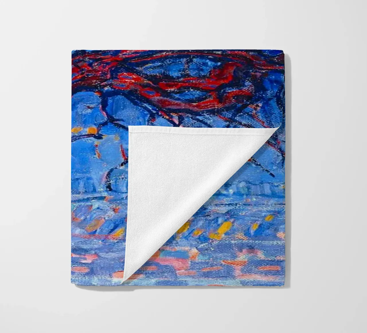 Piet Mondrian - Evening; Red Tree telo mare da apoloprints