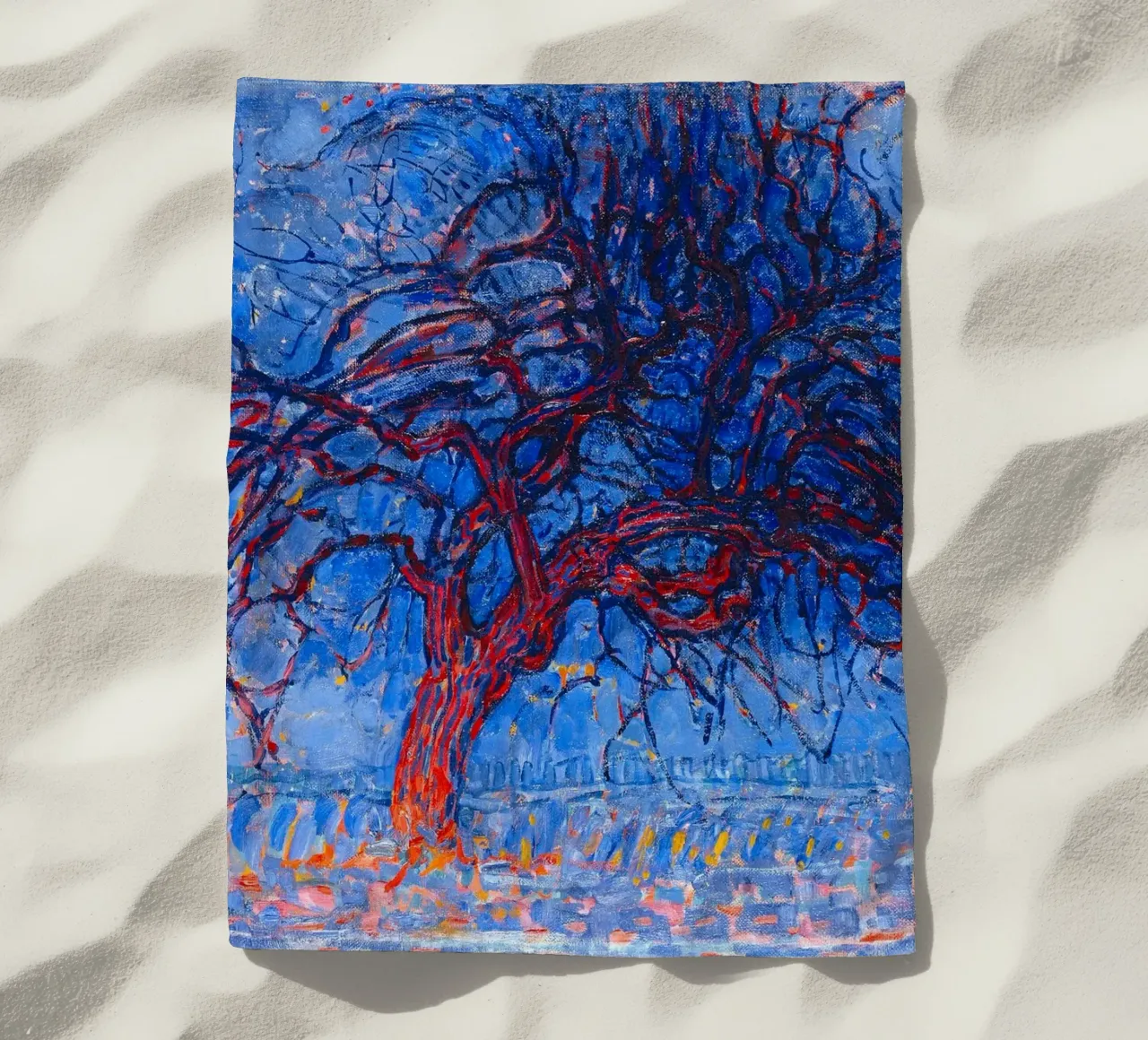 Piet Mondrian - Evening; Red Tree telo mare da apoloprints