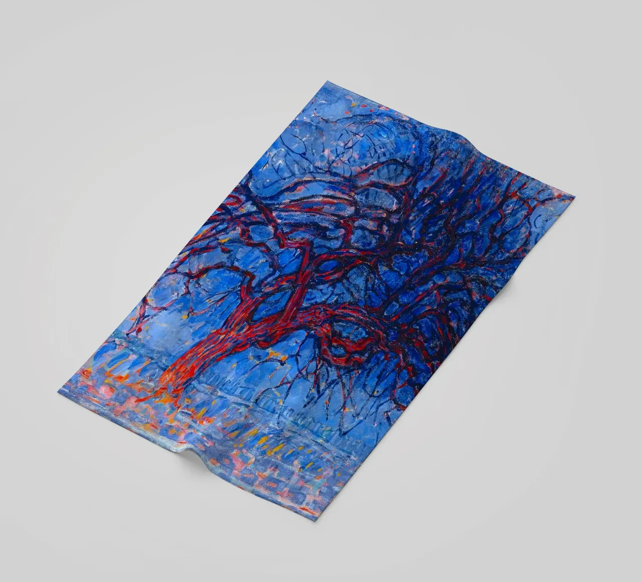 Piet Mondrian - Evening; Red Tree telo mare da apoloprints
