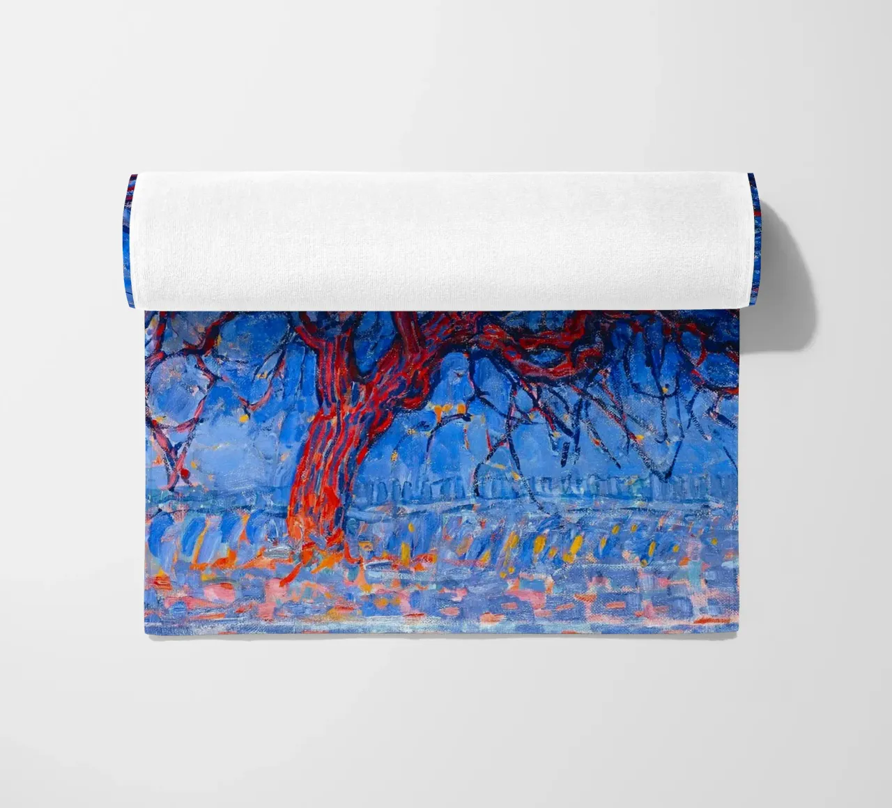 Piet Mondrian - Evening; Red Tree telo mare da apoloprints