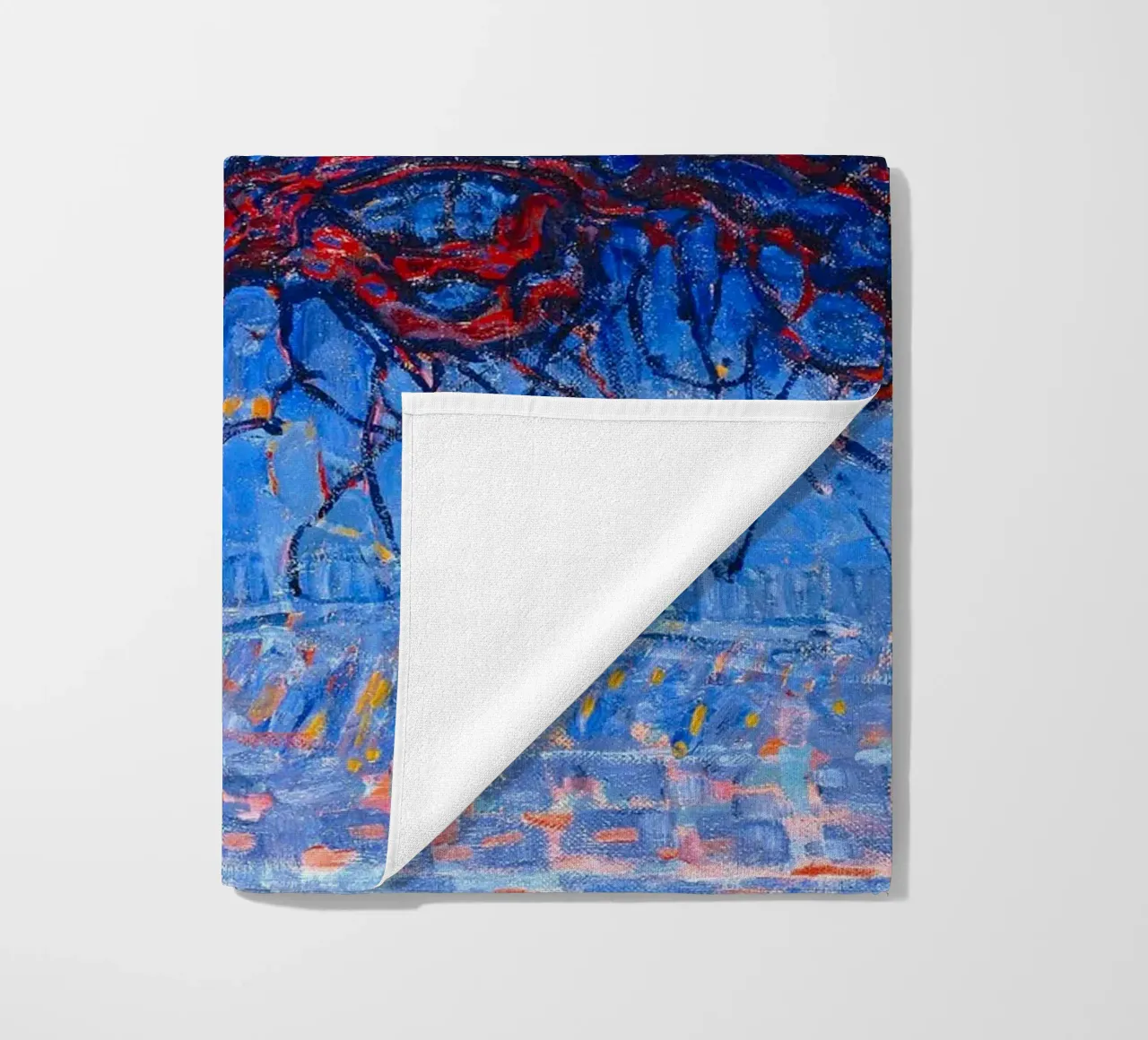 Piet Mondrian - Evening; Red Tree telo mare da apoloprints