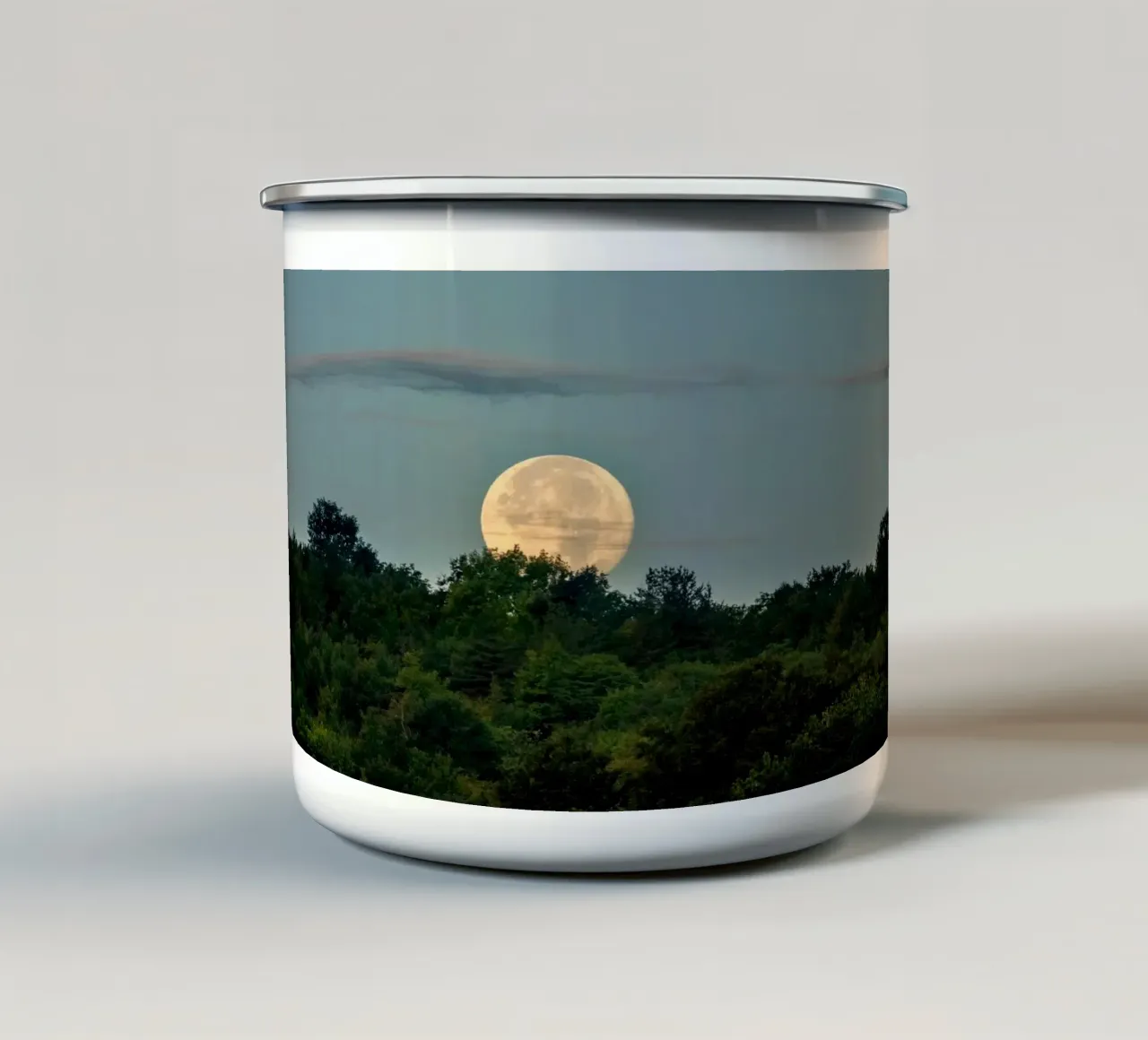 Luna piena crescente tazza in smalto da anderm