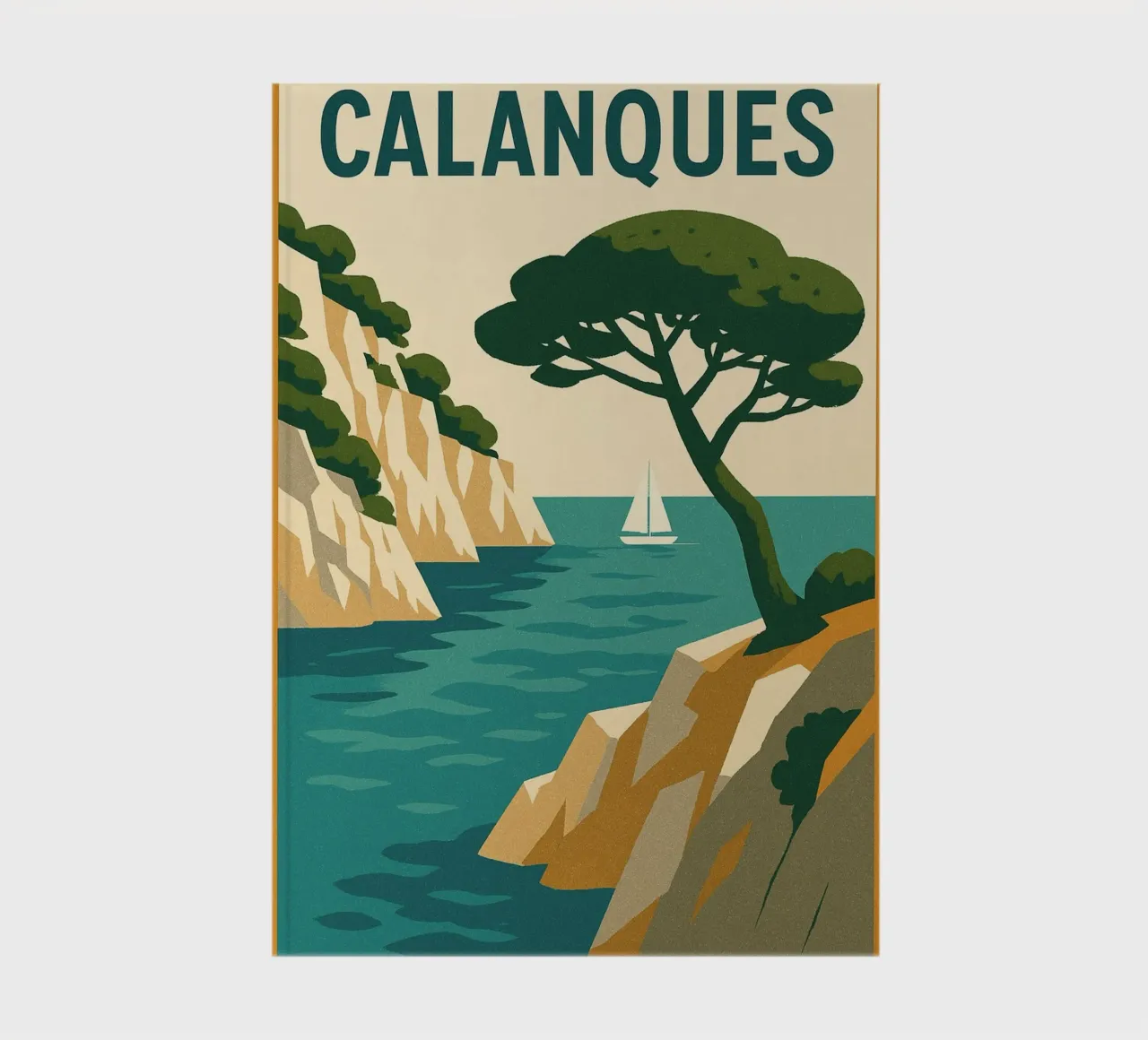 Calanques - Serenity between sky and sea notebook by JETLAG | affiches voyage