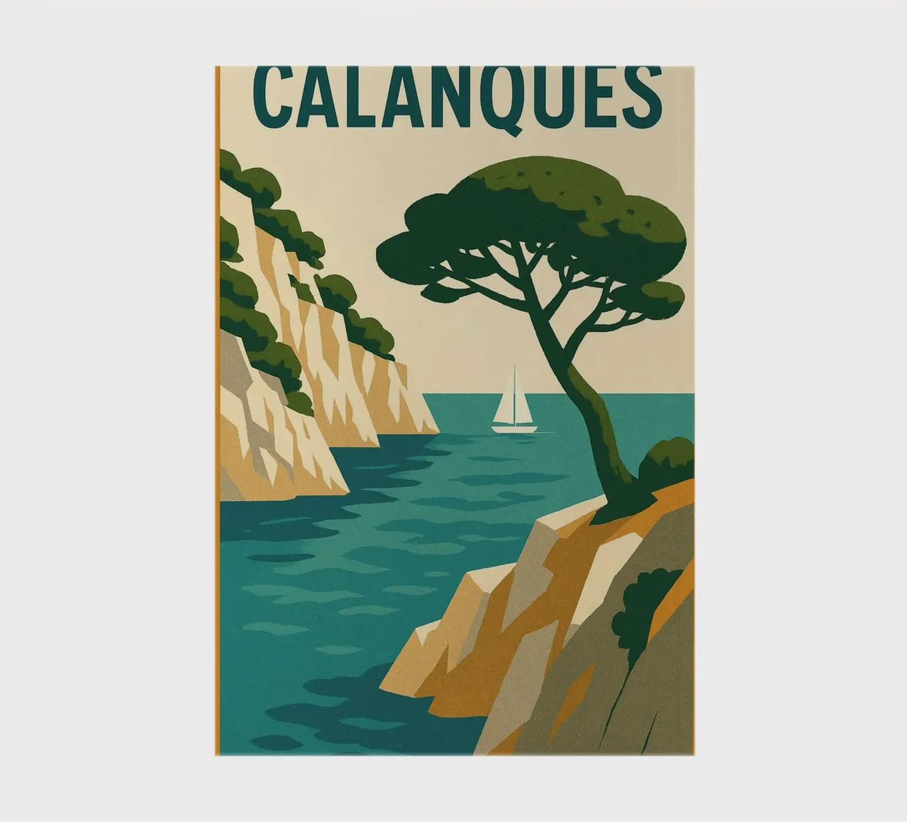 Calanques - Serenity between sky and sea notebook by JETLAG | affiches voyage