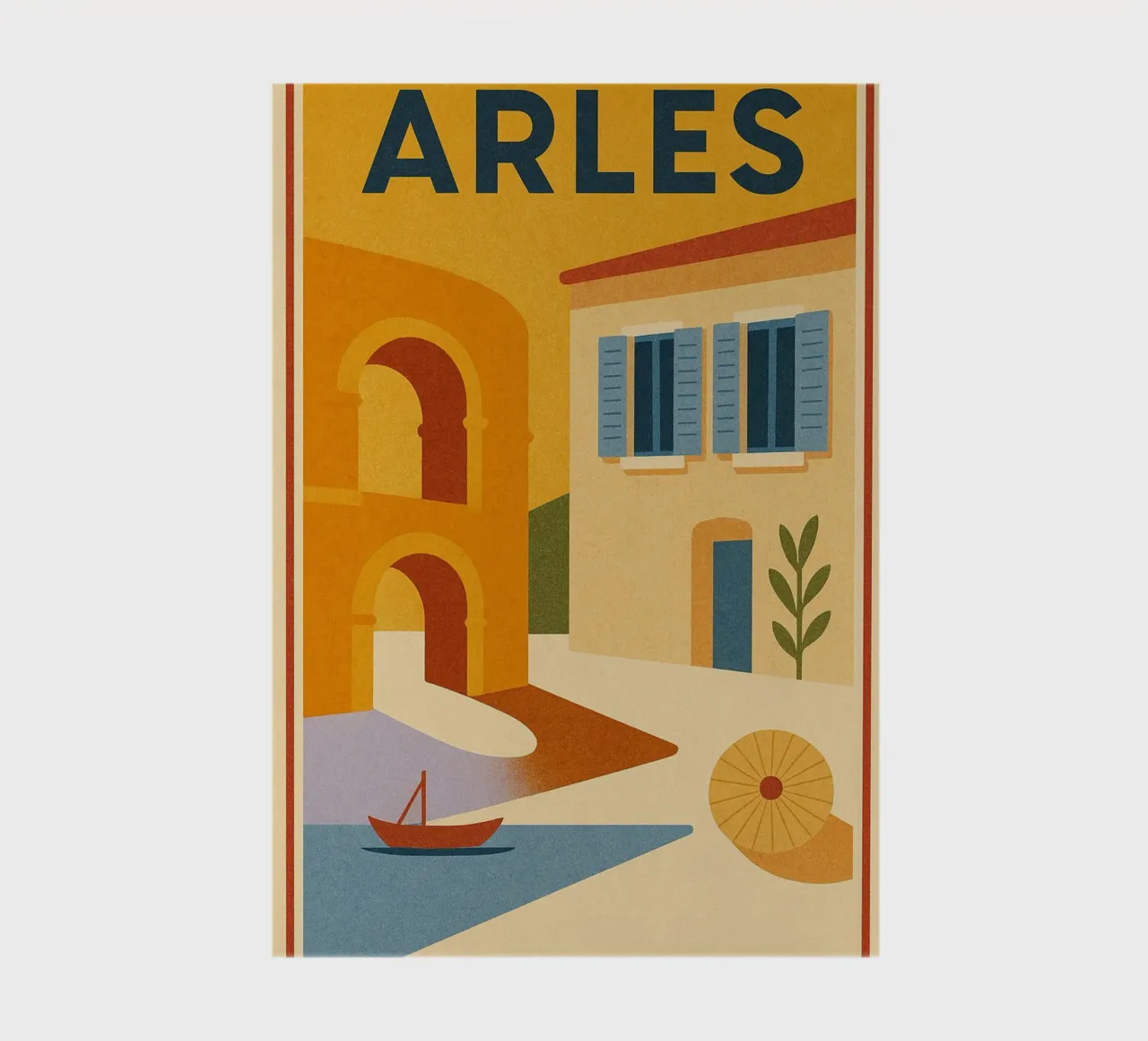 Arles - The minimal art of a timeless heritage notebook by JETLAG | affiches voyage