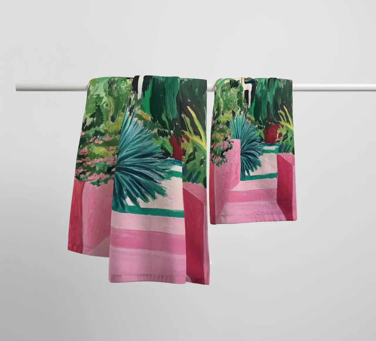 Scala rosa per il giardino asciugamano da bagno da Euphoria Theresa