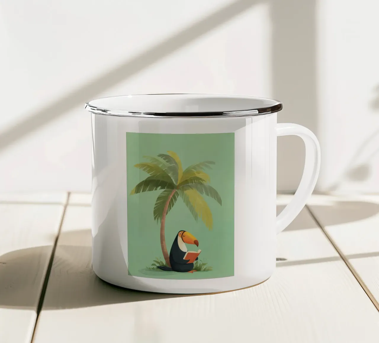 Storytime with Mr. Beak tazza in smalto da Kiara