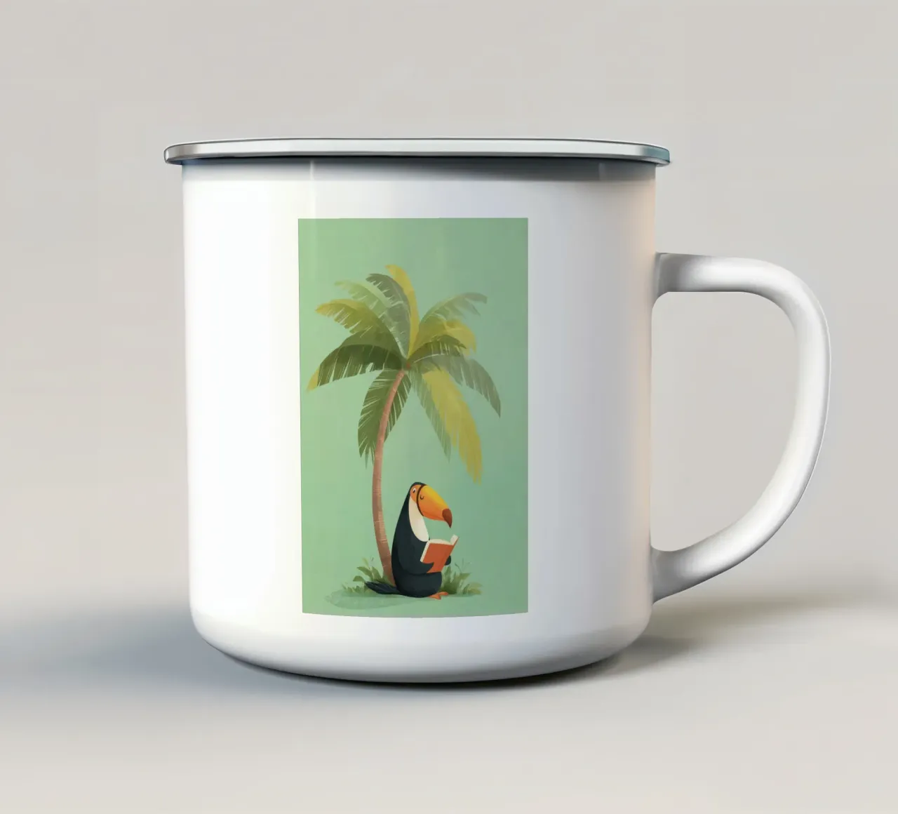 Storytime with Mr. Beak tazza in smalto da Kiara