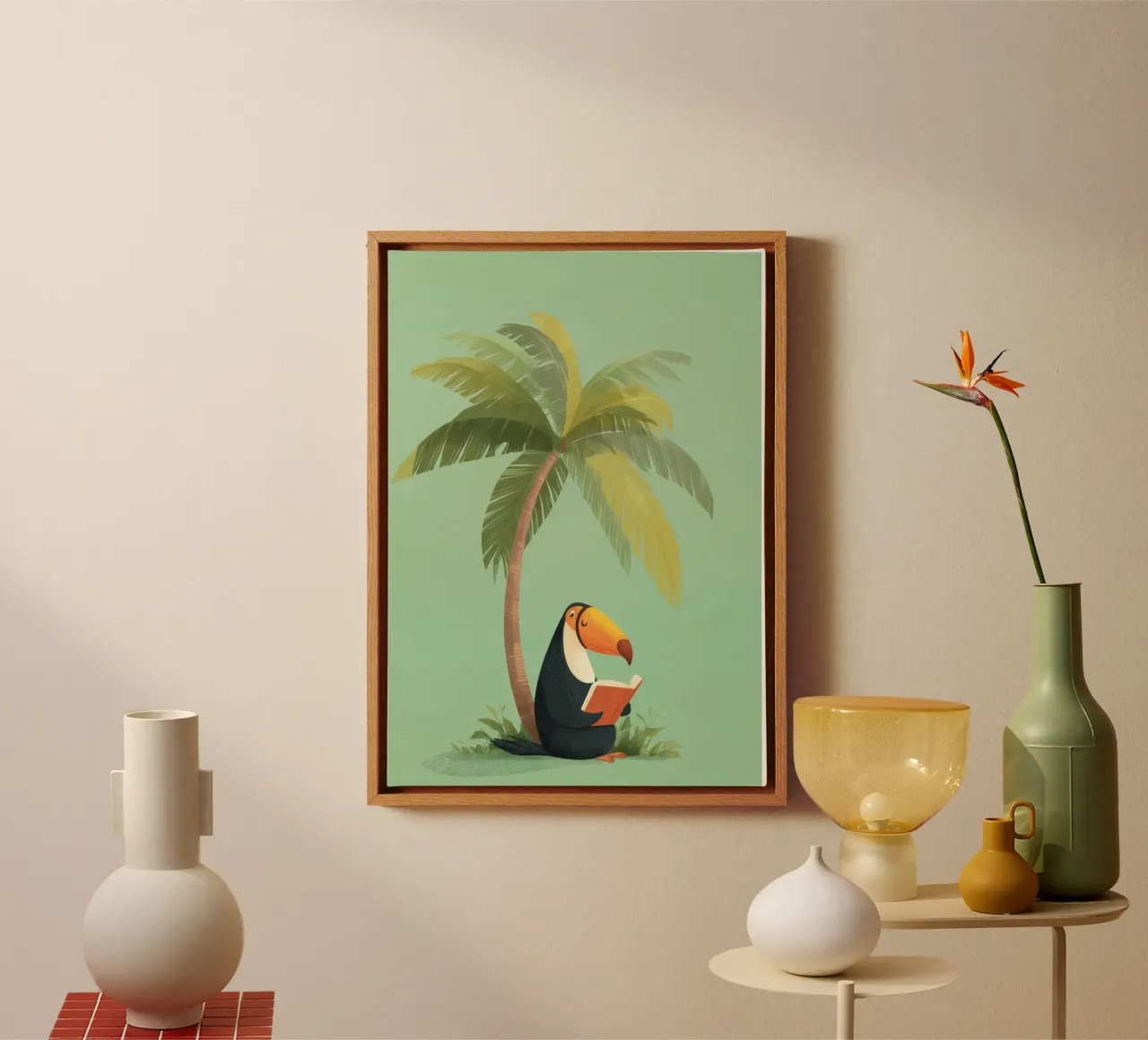 Storytime with Mr. Beak tela con Cornice a cassetta da Kiara