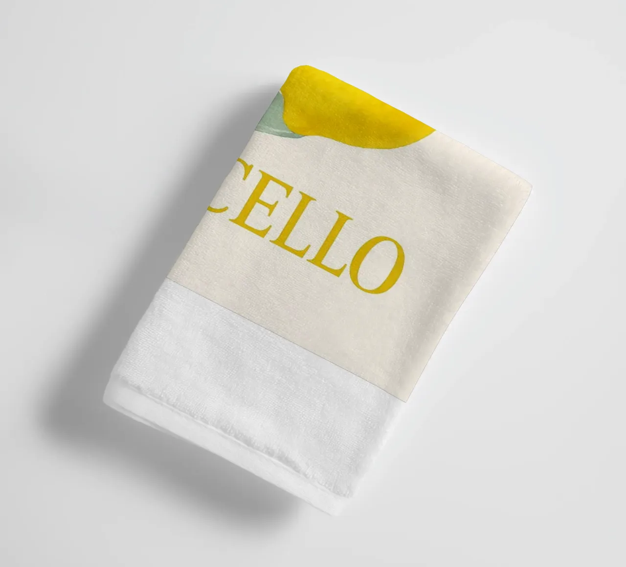 Limoncello Art - Summery lemon motif towel by Casa Calm