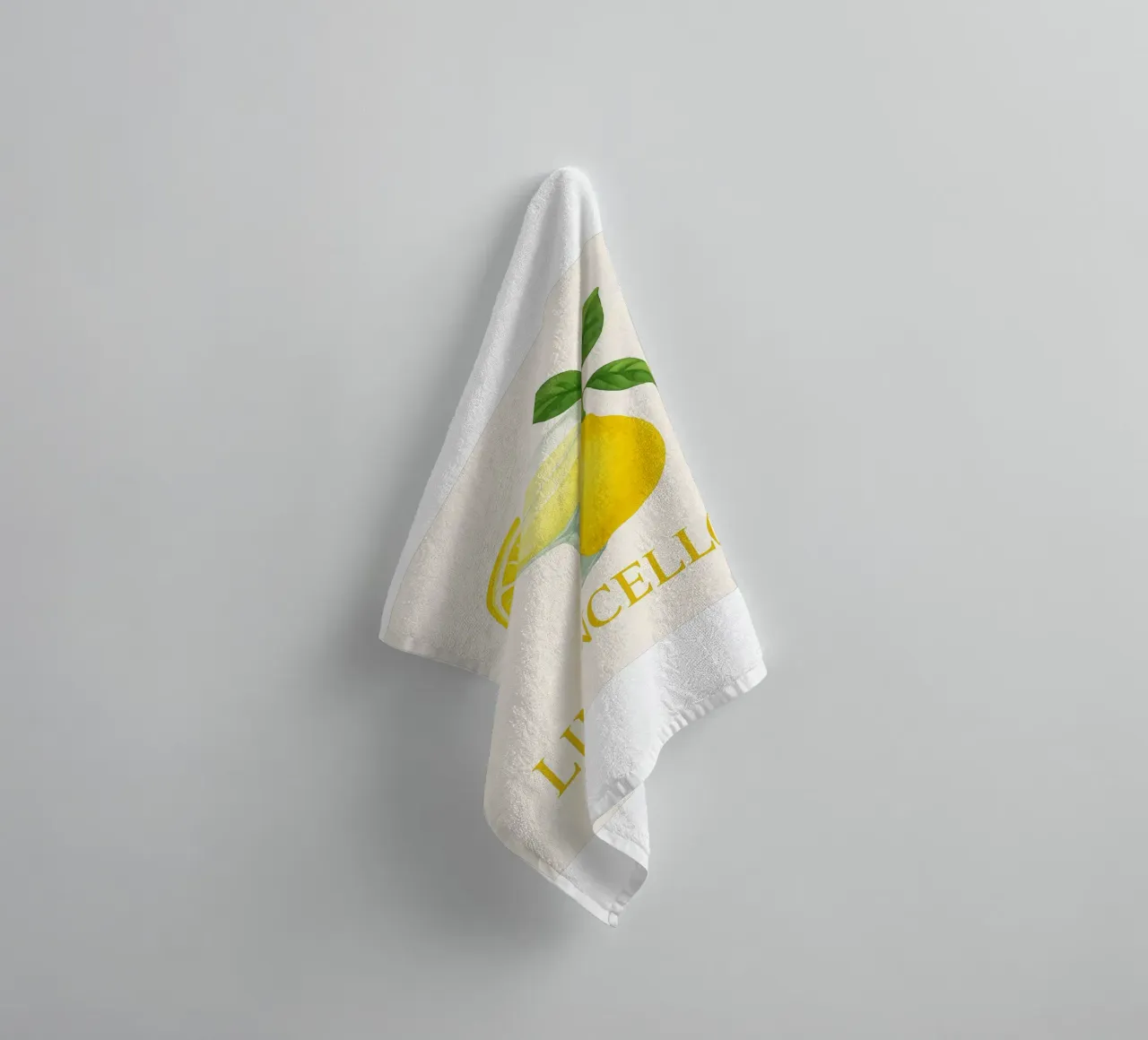 Limoncello Art - Summery lemon motif towel by Casa Calm